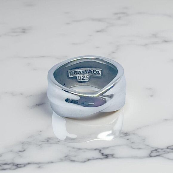 Tiffany & Co Leaf Ring Size 4 Sterling Silver 5 Grams Estate TIF862 - Picture 4 of 15